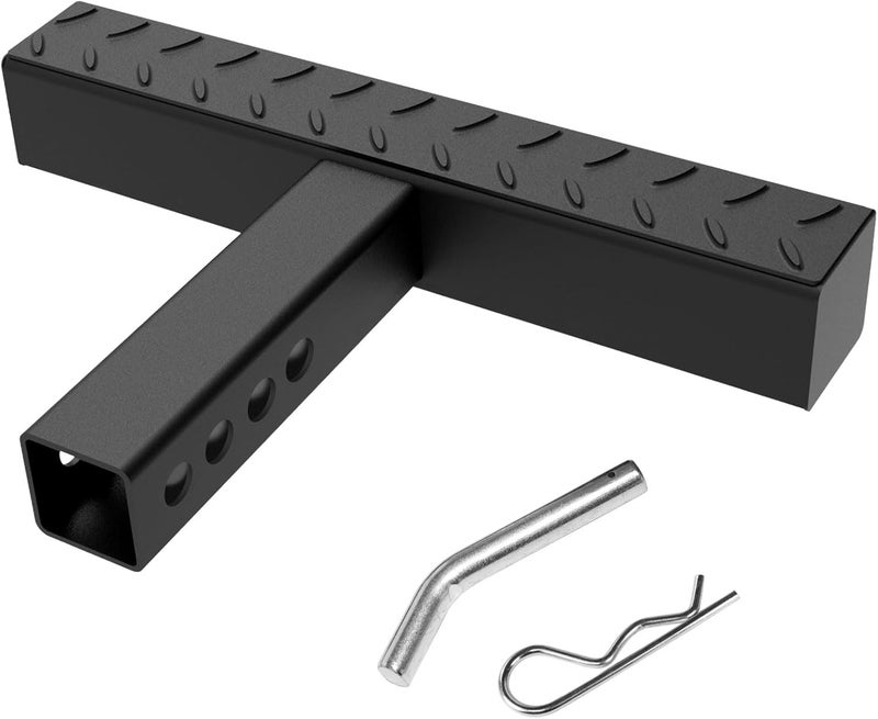 Qualward Hitch Step for 2 Inch Receiver, Steel Trailer Step with Non-Slip and Rust Towing Bumper Guard for Most Car SUV Truck Pickup, 500LBS Max Load - Image 1